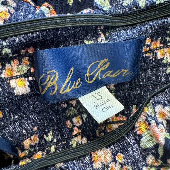 Blue Jumpsuit with Small Floral Design XS - Picture 3 of 4